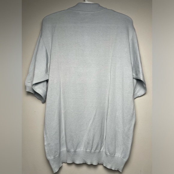 Raffi Cotton Blend Grey Yellow Polo Shirt Made In Italy Men Size Large - Picture 3 of 7